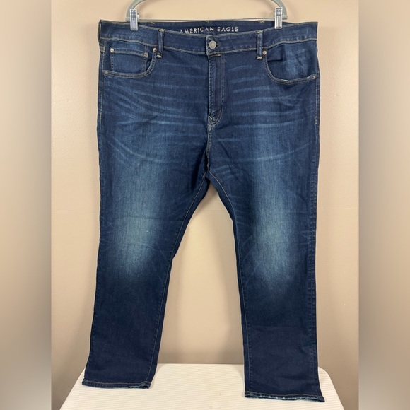 NWOT American Eagle ne(x)T level flex men’s medium dark slim straight 38 x 32 - Picture 1 of 5